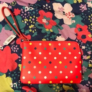Polka dot wristlet